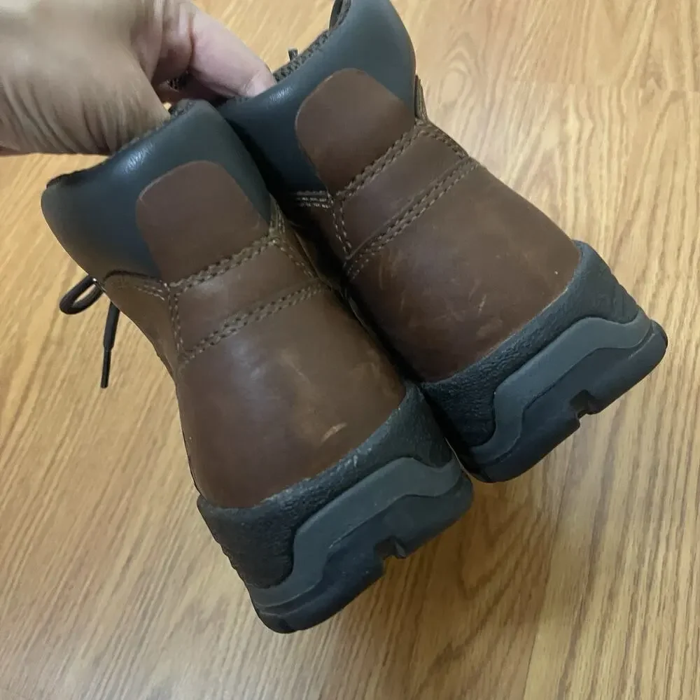 Wolverine Harrison lace up brown work boots steel toe women size US 6